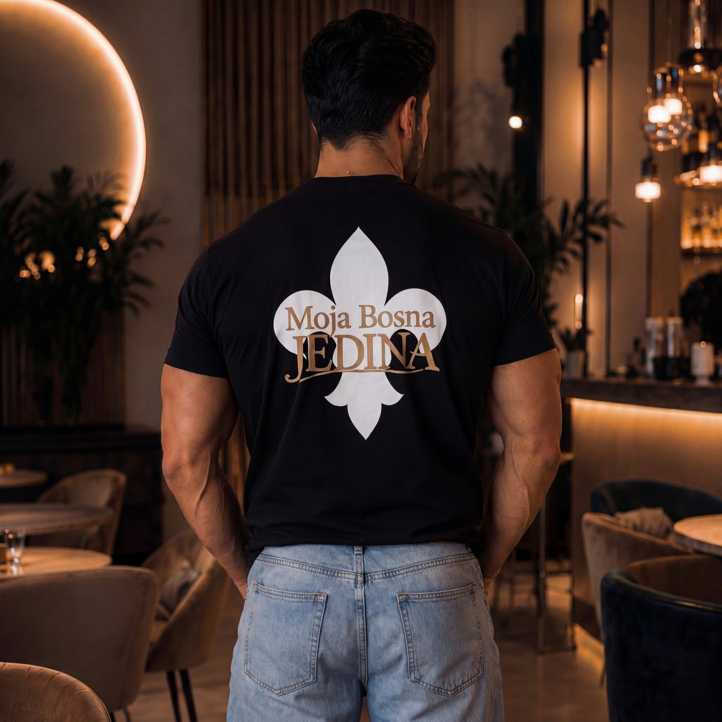Moja Bosna JEDINA T-Shirt – Black Gold