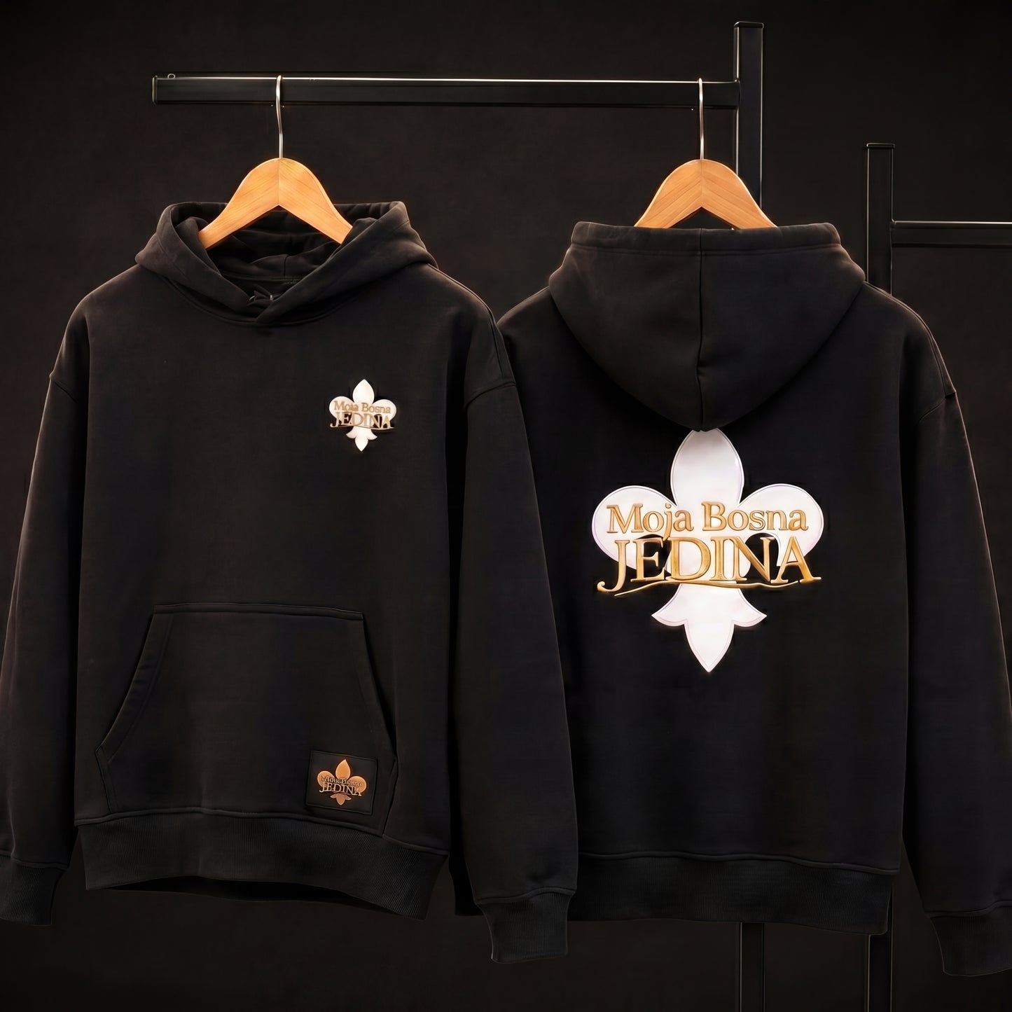Moja Bosna JEDINA Hoodie -Black Gold